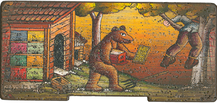 Slovenian beehive panel – Panjska končnica